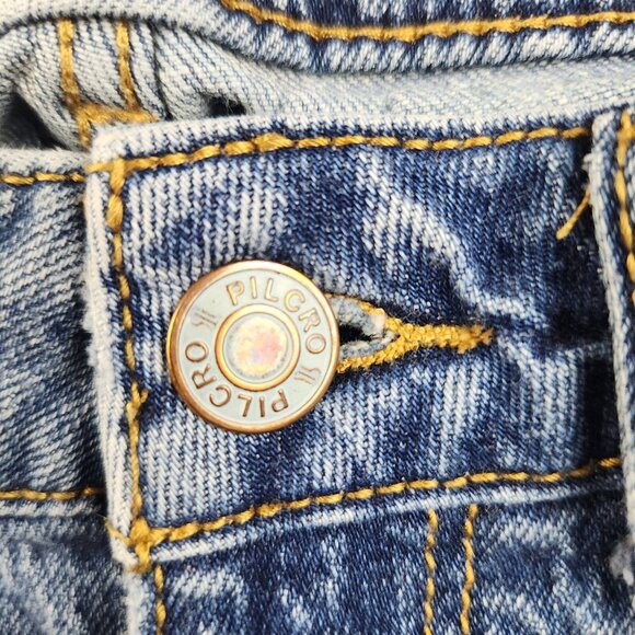 Anthropologie Pilcro Mid Rise Bootcut Jeans Women's 29 Ripped Knee Denim Pants - Picture 11 of 16